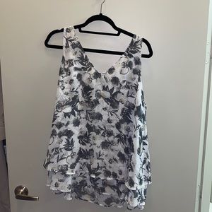 Lane Bryant Floral Swing Top Blouse